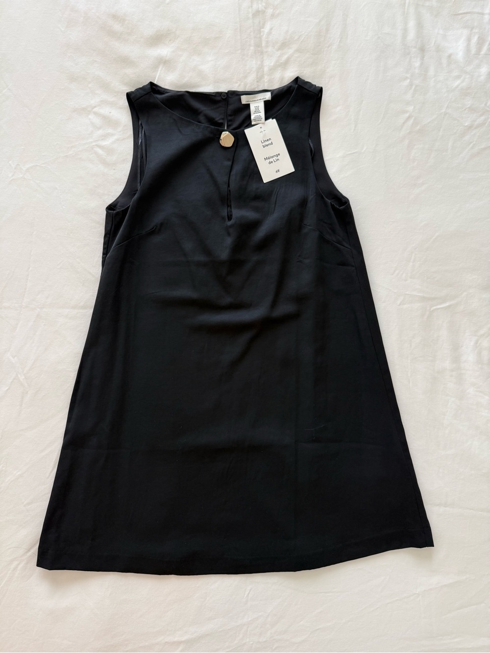 NWT H&M Black Sleeveless Shift Mini Dress